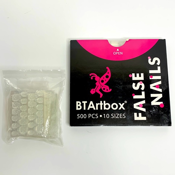 BTArtbox FALSE NAILS | 500 Piece Acrylic Nail Set 10 Different Sizes 1000 Sticks - Picture 1 of 5